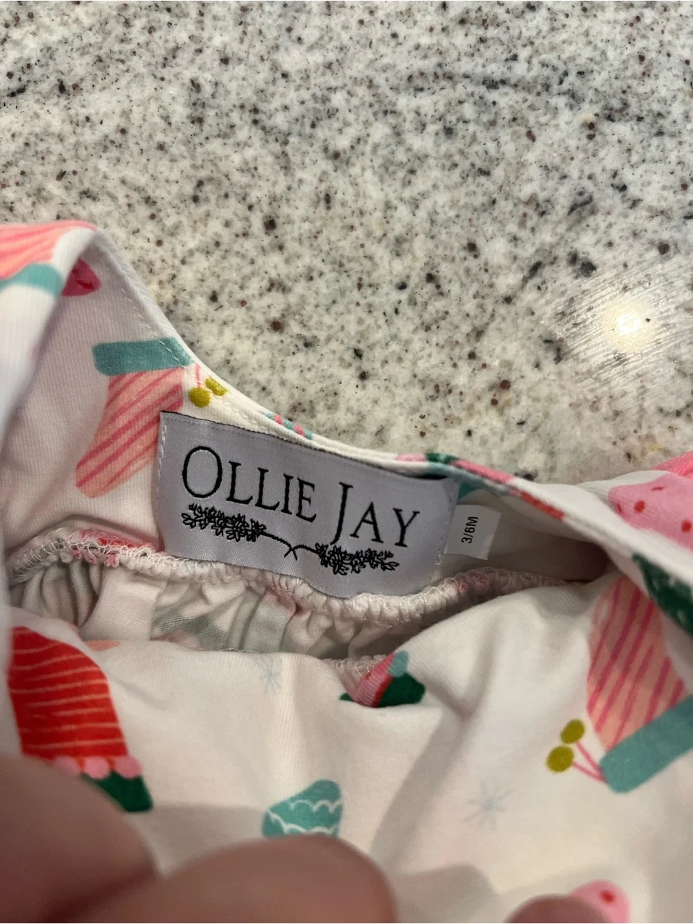 Baby girl Christmas romper outfit Ollie Jay